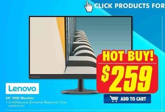 The Good Guys Lenovo - 24" FHD Monitor offer