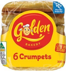 Coles Golden Crumpet Rounds 6 Pack offer