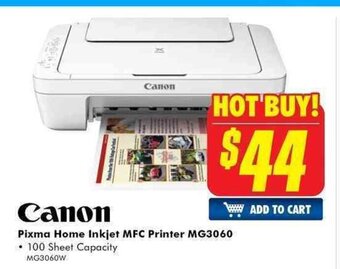 The Good Guys Canon - Pixma Home Inkjet MFC Printer MG3060 offer