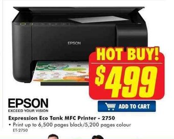 The Good Guys EPSON - Expression Eco Tank MFC Printer - 2750 offer