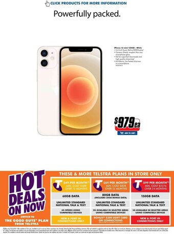 The Good Guys iPhone 12 Mini 128GB - White offer
