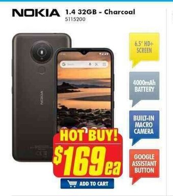 The Good Guys Nokia - 1.4 32GB - Charcoal offer