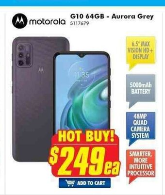The Good Guys Motorola - G10 64GB - Aurora Grey offer