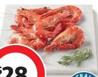 Coles Coles Australian Thawed Cooked Large Black Tiger Prawns offer