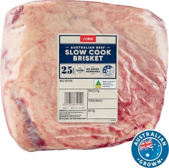 Coles Coles No Added Hormones Beef Brisket offer