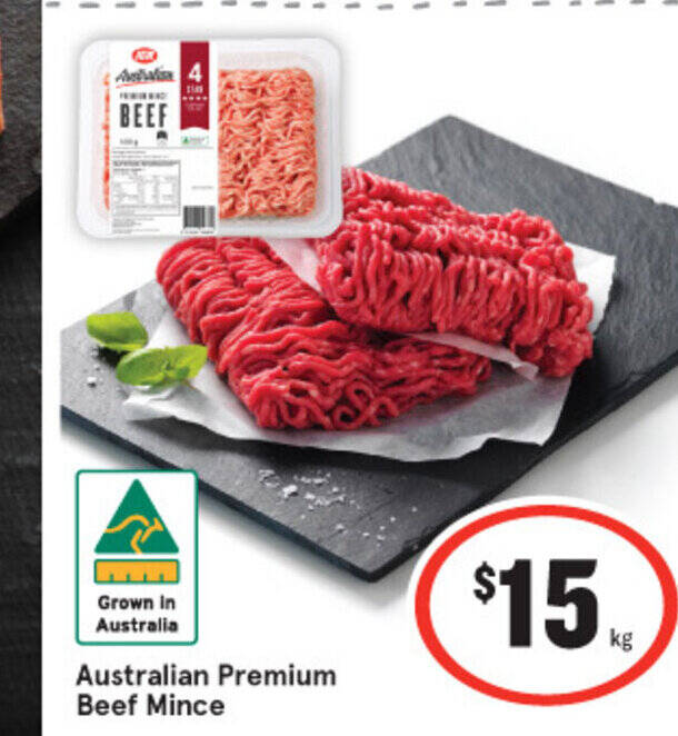 Australian Premium Beef Mince offer at IGA