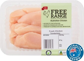 Coles Coles Free Range RSPCA Approved Chicken Tenderloins offer
