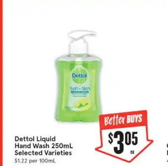 IGA Dettol Liquid Hand Wash 250mL offer