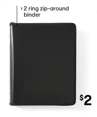 Kmart 2 ring zip-around binder offer