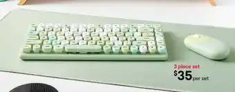 Mouse, mouse pad and keyboard