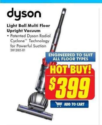 The Good Guys Dyson - Light Ball Multi Floor Upright Vacuum offer