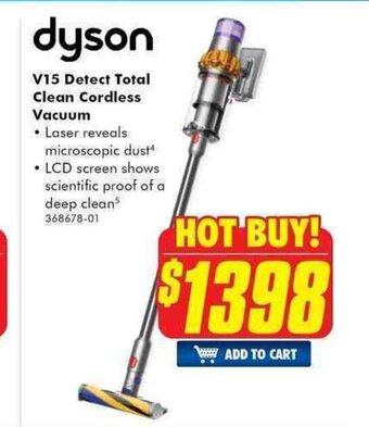 The Good Guys Dyson - V15 Detect Total Clean Cordless Vacuum offer