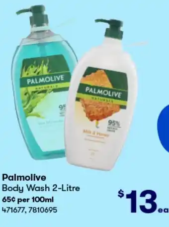 BIG W Palmolive Body Wash 2-Litre offer