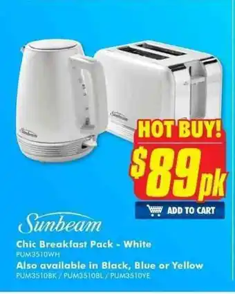 The Good Guys Sunbeam - Chic Breakfast Pack - White offer