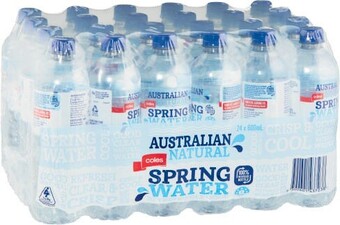 Coles Coles Spring Water 24x600mL offer