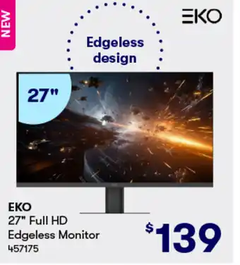 BIG W EKO 27" Full HD Edgeless Monitor 457175 offer