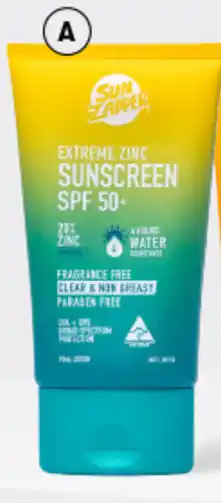 BIG W A. Extreme Zinc SPF 50+ Sunscreen offer