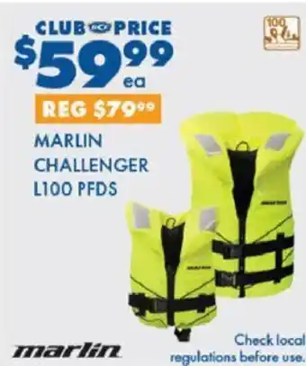 BCF Marlin challenger L100 PFDS offer