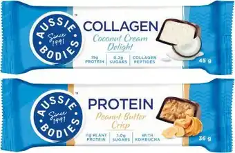 Coles Aussie Bodies Protein Bar 36g or Collagen Bar 45g offer