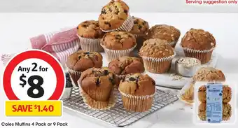 Coles Coles Muffins offer