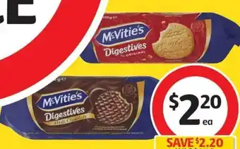 Coles McVitie's Digestives Plain or Chocolate Biscuits offer