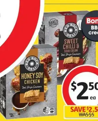 Coles Red Rock Deli Style Crackers offer