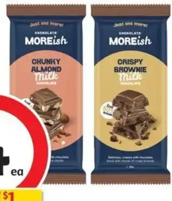 Coles Moreish Block Chocolate offer