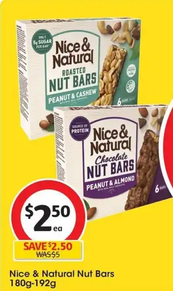 Coles Nice & Natural Nut Bars offer