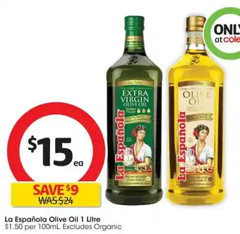 Coles La Española Olive Oil 1 Litre offer