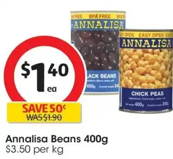 Coles Annalisa Beans 400g offer