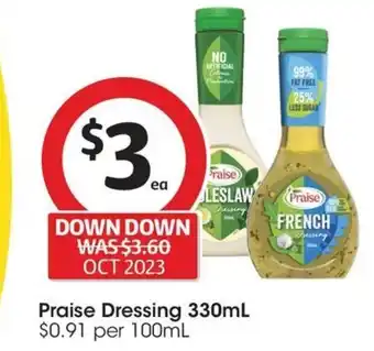 Coles Praise Dressing offer