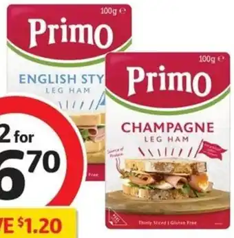 Coles Primo Sliced Meats 80g-100g offer