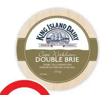Coles King Island Cape Wickham Double Brie 200g offer