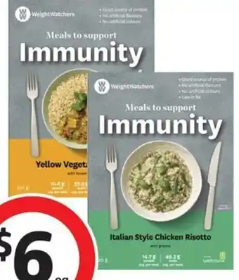 Coles Weight Watchers Immunity Meal 320g offer