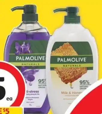 Coles Palmolive Naturals Body Wash 1 Litre offer