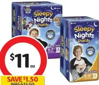 Coles BabyLove Sleepy Night Pants offer