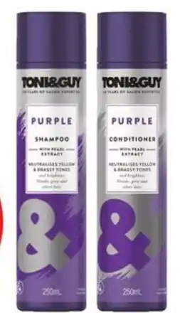 Coles Toni & Guy Shampoo or Conditioner 250mL offer
