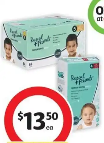 Coles Rascal Friends Bulk Nappies 26 Pack-54 Pack offer
