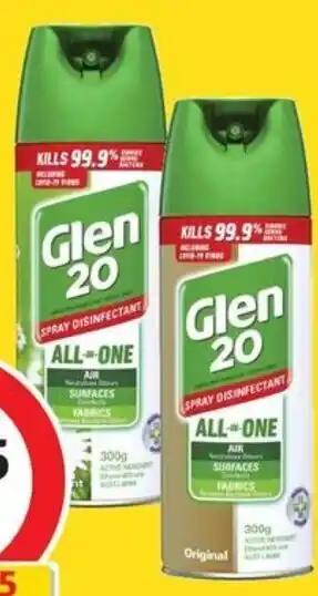 Coles Glen 20 Spray Disinfectant All In One 300g offer
