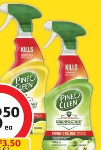 Coles Pine O Cleen Disinfectant Multipurpose Cleaner Spray 750mL offer