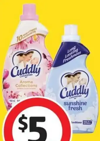 Coles Cuddly Fabric Conditioner 900mL-1 Litre offer