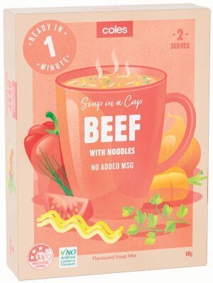 Coles Coles 2 Serve Soup 60g-75g offer