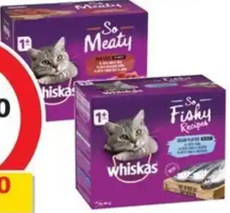 Coles Whiskas Oh So Cat Food 12x85g offer