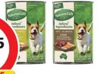 Coles Nature's Gift Dog Food 700g offer