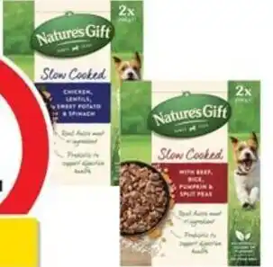 Coles Nature's Gift Slow Cooked Dog Food 2x220g offer