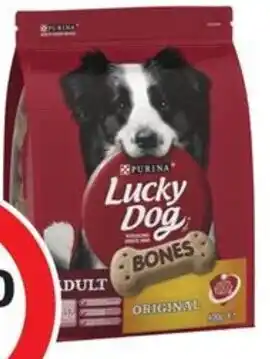 Coles Purina Lucky Dog Original Dog Treat Purina Lucky Dog Original Dog Treat 800g $1.06 per 100g offer