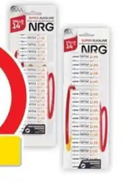 Coles NRG Batteries AA or AAA 14 Pack offer