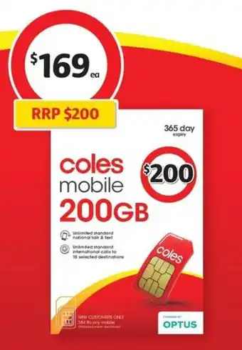 Coles coles mobile offer