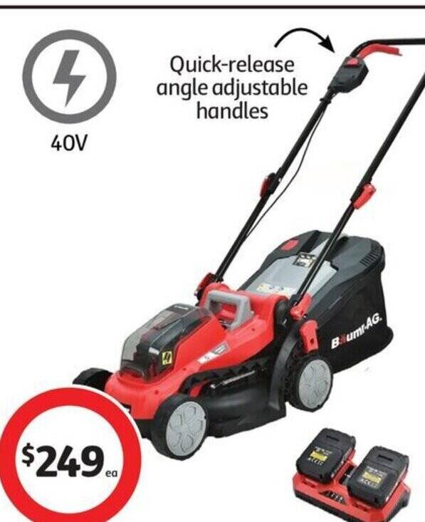 BaumrAG Cordless Lawn Mower offer at Coles