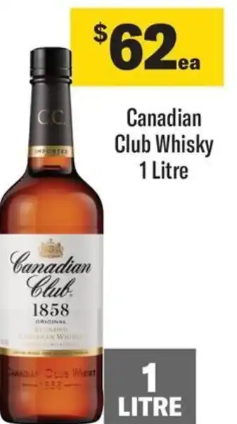 Coles Canadian Club Whisky 1 Litre offer